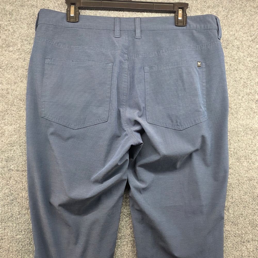 Callaway Mens Golf Pants‎ 34x32 Blue Stretch Performance Flat Front Casual Chino - Picture 3 of 10